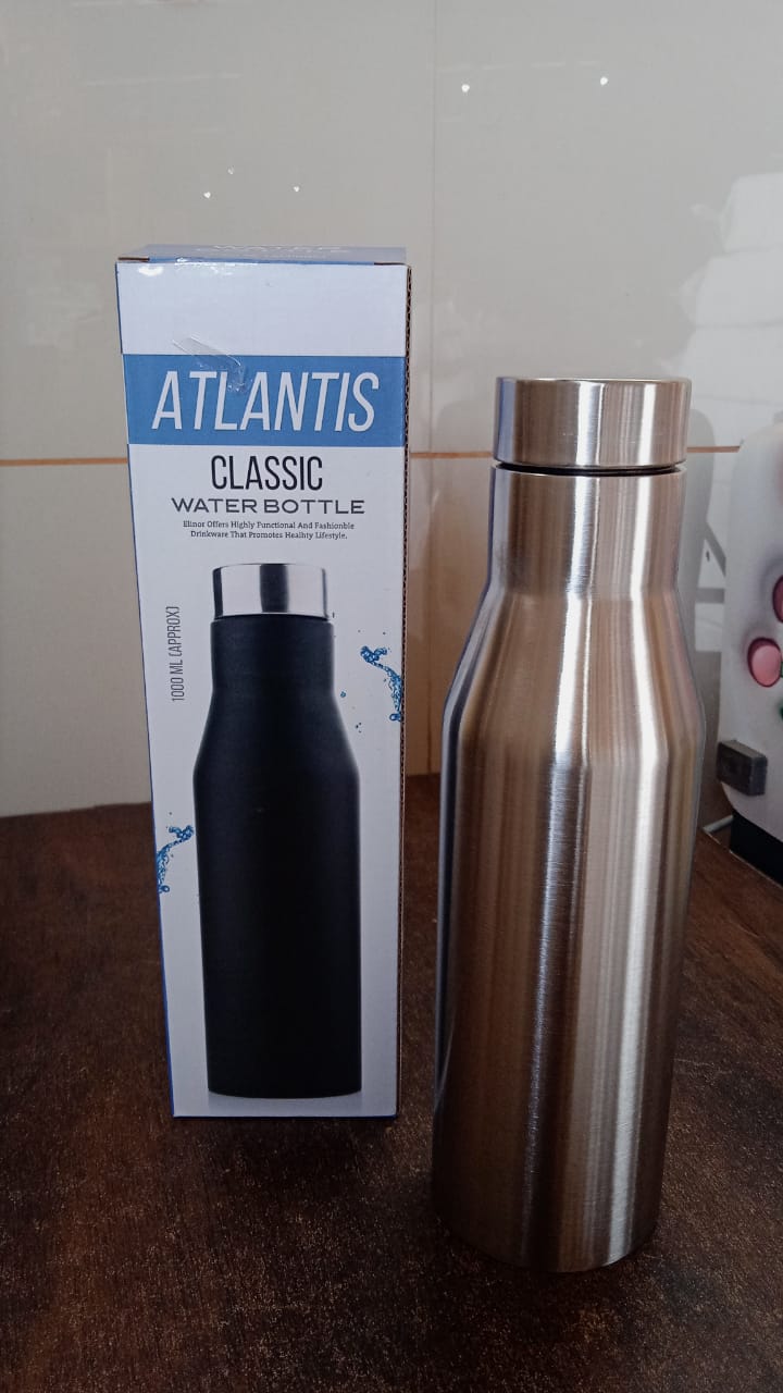 Stainless Steel Double Wall Vacuum-Insulated Drink Water Bottle (1000 ML Approx) Stainless Steel Double Wall Vacuum-Insulated Drink Water Bottle (1000 ML Approx)